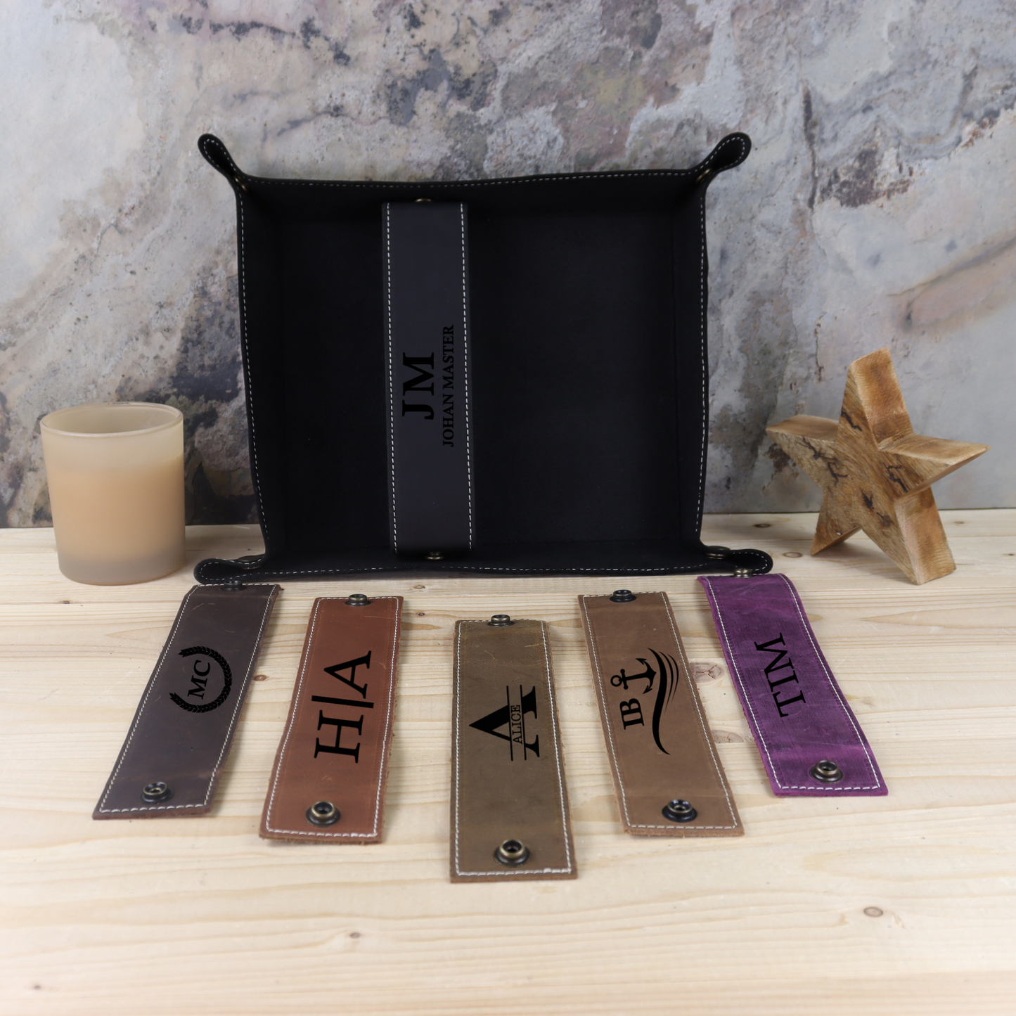 Personalisierte Hand Crafted Leder Schreibtisch Veranstalter und Tablett, Dekorative Schreibtisch Tablett, Weihnachtsgeschenk, Gift for her