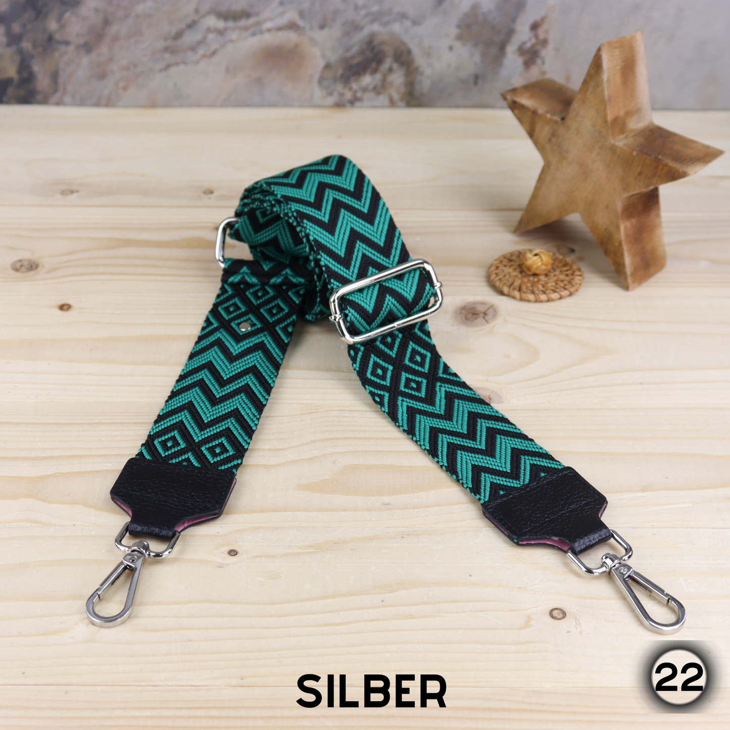 Schwarz Silber Gürtel